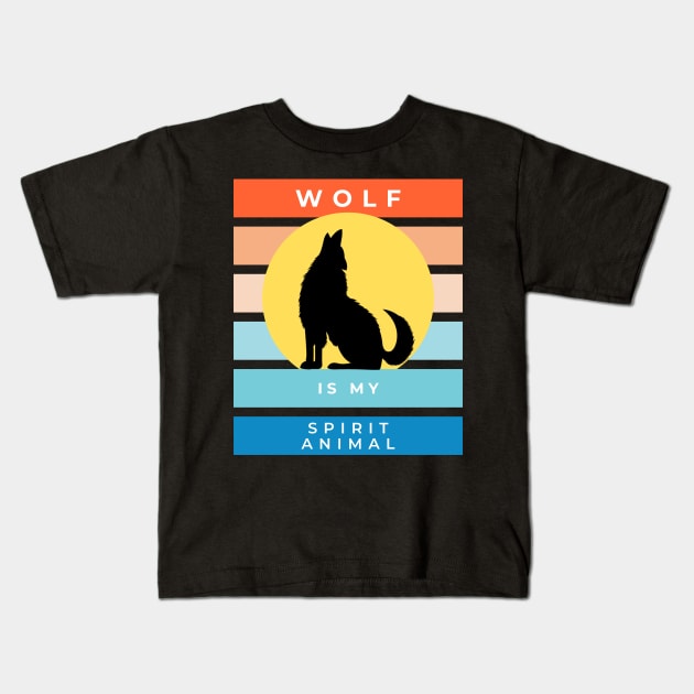 Wolf is my spirit animal Kids T-Shirt by Nice Surprise